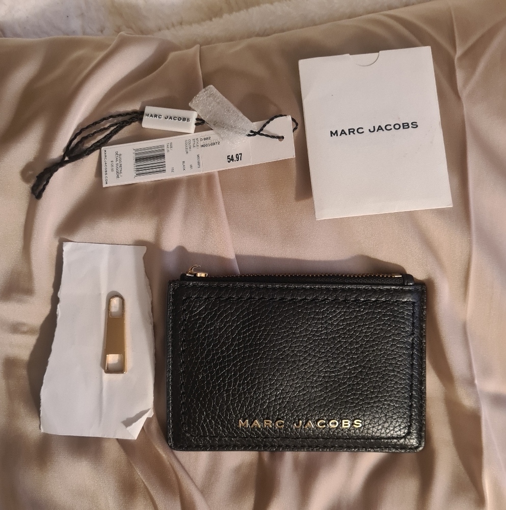 Marc Jacobs Black Leather Card Holder